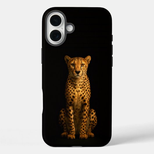 Black 4 Luxe iPhone 16 Plus, Sleek Cheetah Case-Mate iPhone Case (Achterkant)