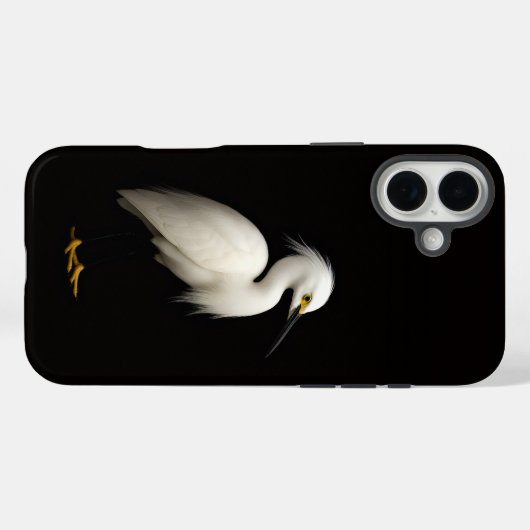 Black 4 Luxe iPhone 16 Plus, Snowy Egret Case-Mate iPhone Case (Achterkant (horizontaal))