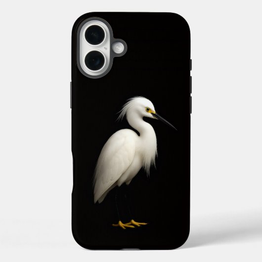 Black 4 Luxe iPhone 16 Plus, Snowy Egret Case-Mate iPhone Case (Achterkant)