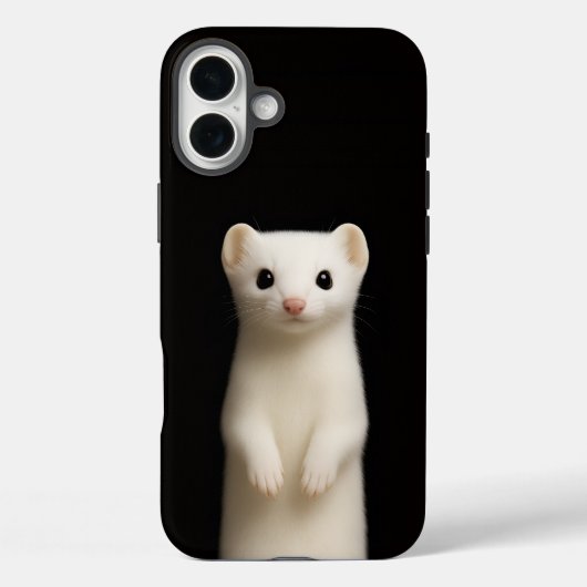Black 4 Luxe iPhone 16 Plus, Stylish Ermine Case-Mate iPhone Case (Achterkant)