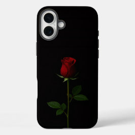 Black 4 Luxe iPhone 16 Plus, Velvet Red Rose iPhone 16 Plus Hoesje