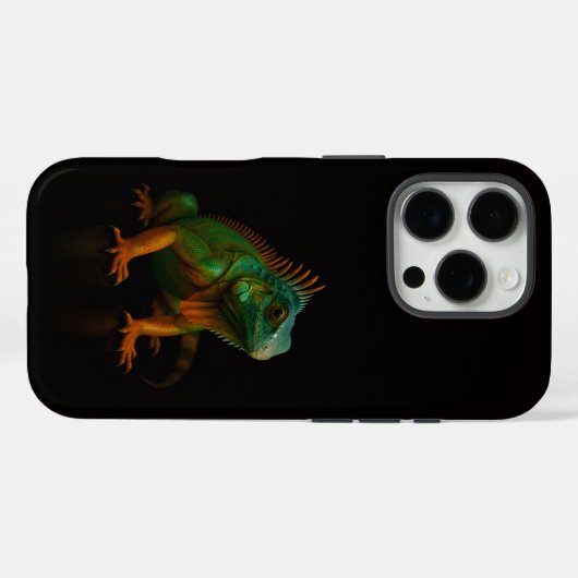 Black 4 Luxe iPhone 16 Pro, Green Iguana Case-Mate iPhone Case (Achterkant (horizontaal))