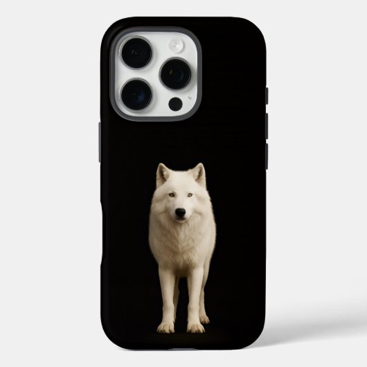Black 4 Luxe iPhone 16 Pro, Ivory Arctic Wolf Case-Mate iPhone Case (Achterkant)