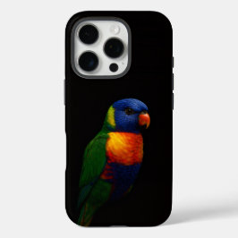 Black 4 Luxe iPhone 16 Pro, Lorikeet Parrot iPhone 16 Pro Hoesje