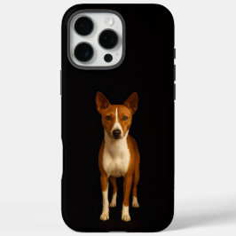 Black 4 Luxe iPhone 16 Pro Max, Classy Basenji Dog iPhone 16 Pro Max Hoesje