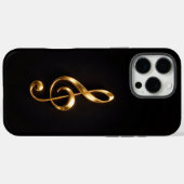 Black 4 Luxe iPhone 16 Pro Max, Golden Treble Clef Case-Mate iPhone Case (Achterkant (horizontaal))