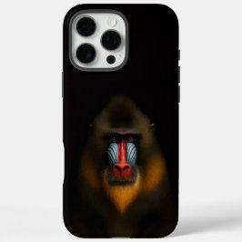 Black 4 Luxe iPhone 16 Pro Max, Mandrill Monkey iPhone 16 Pro Max Hoesje