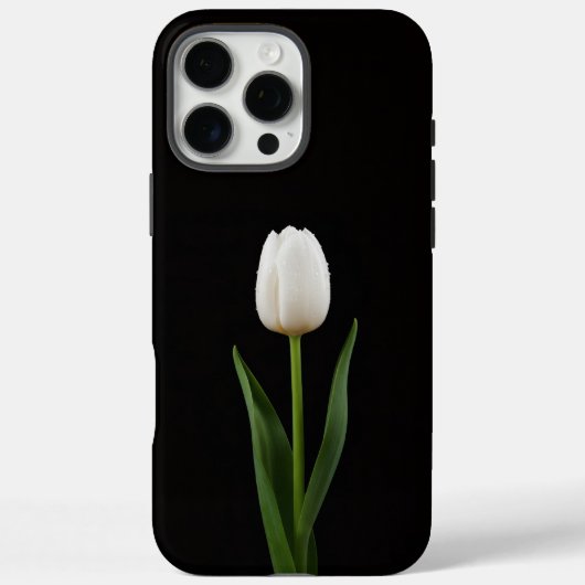 Black 4 Luxe iPhone 16 Pro Max, Pearl White Tulip Case-Mate iPhone Case (Achterkant)
