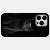 Black 4 Luxe iPhone 16 Pro Max, Russian Blue Cat Case-Mate iPhone Case (Achterkant (horizontaal))