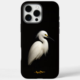 Black 4 Luxe iPhone 16 Pro Max, Snowy Egret iPhone 16 Pro Max Hoesje