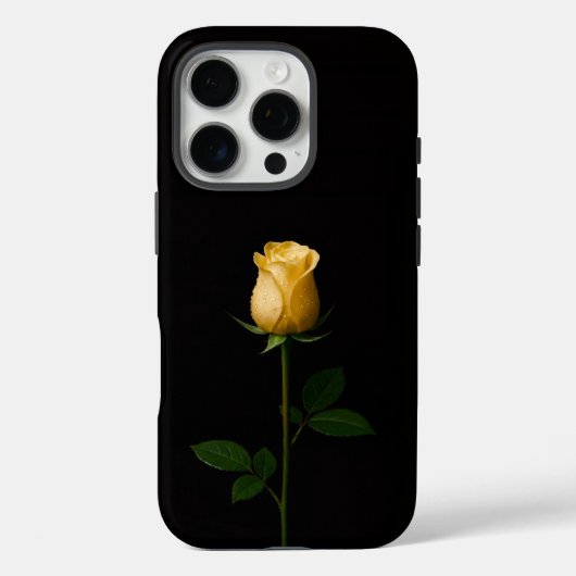 Black 4 Luxe iPhone 16 Pro, Sunlit Yellow Rose Case-Mate iPhone Case (Achterkant)
