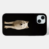 Black 4 Luxe, Ivory Arctic Wolf iPhone 15 Plus Case-Mate iPhone Case (Achterkant (horizontaal))