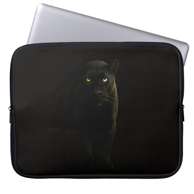 Black 4 Luxe Laptop Sleeve, Black Panther Laptop Sleeve (Voorkant)