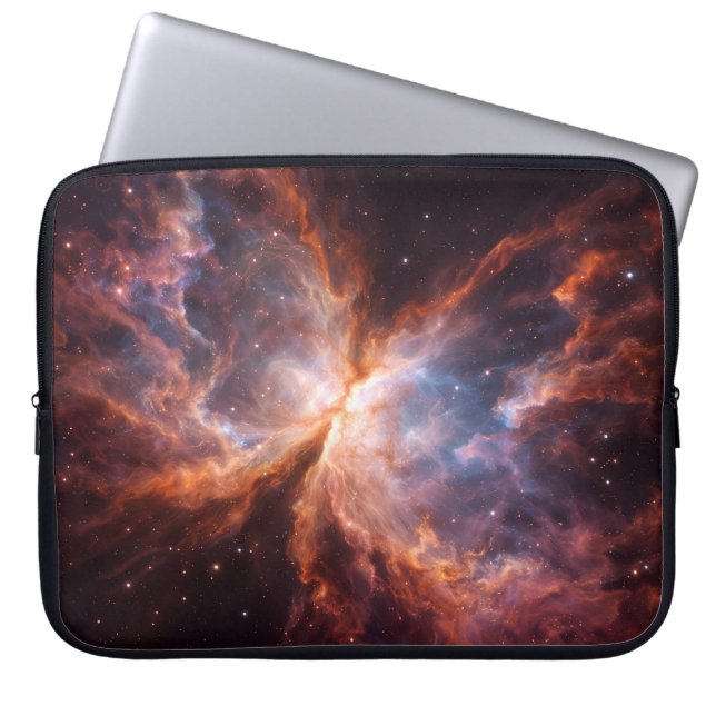 Black 4 Luxe Laptop Sleeve, Butterfly Nebula Laptop Sleeve (Voorkant)