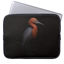 Black 4 Luxe Laptop Sleeve, Reddish Egret