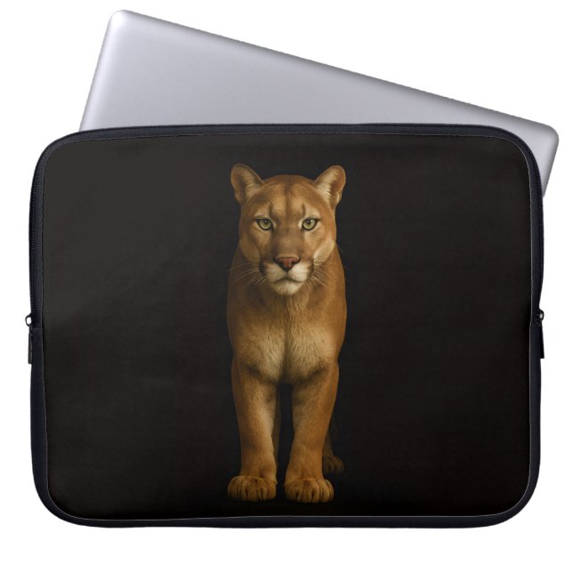 Black 4 Luxe Laptop Sleeve, Silent Prime Puma Laptop Sleeve (Voorkant)