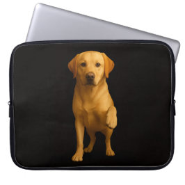 Black 4 Luxe Laptop Sleeve, Tender Labrador Sleeve