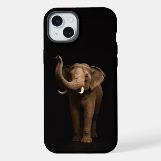 Black 4 Luxe, Machtige Olifant iPhone 15 Plus Hoesje (Achterkant)