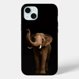 Black 4 Luxe, Mighty Elephant iPhone 15 Plus iPhone 15 Mini Hoesje