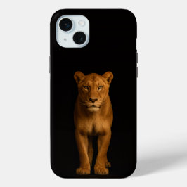 Black 4 Luxe, Noble Lioness iPhone 15 Plus iPhone 15 Mini Hoesje