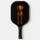 Black 4 Luxe Pickleball Paddle, Agile Vizsla Dog Paddle (Voorkant)