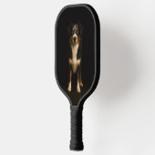 Black 4 Luxe Pickleball Paddle, Aussie Shepard Paddle (Links)