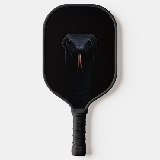 Black 4 Luxe Pickleball Paddle, Black Mamba Snake Paddle (Achterkant)