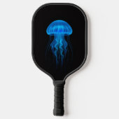 Black 4 Luxe Pickleball Paddle, Blue Jellyfish Paddle (Achterkant)