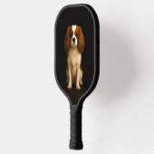 Black 4 Luxe Pickleball Paddle, Cavalier Spaniel Paddle (Links)
