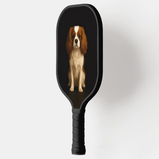 Black 4 Luxe Pickleball Paddle, Cavalier Spaniel Pickleball Paddle (Links)