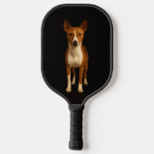 Black 4 Luxe Pickleball Paddle, Classy Basenji Dog Pickleball Paddle (Achterkant)