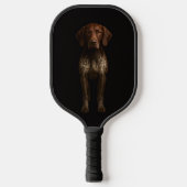 Black 4 Luxe Pickleball Paddle, German Pointer Dog Paddle (Voorkant)