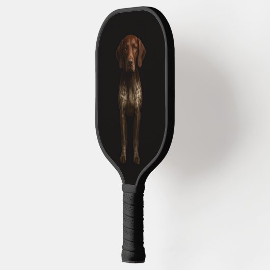 Black 4 Luxe Pickleball Paddle, German Pointer Dog Paddle (Links)