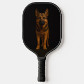 Black 4 Luxe Pickleball Paddle, German Shepherd Pickleball Paddle (Achterkant)