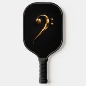 Black 4 Luxe Pickleball Paddle, Golden Bass Clef Pickleball Paddle (Voorkant)