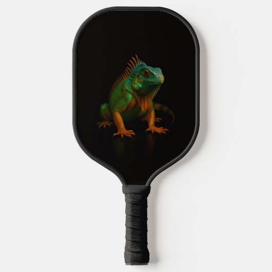 Black 4 Luxe Pickleball Paddle, Green Iguana Pickleball Paddle (Voorkant)