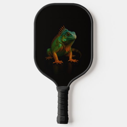 Black 4 Luxe Pickleball Paddle, Green Iguana Pickleball Paddle (Achterkant)