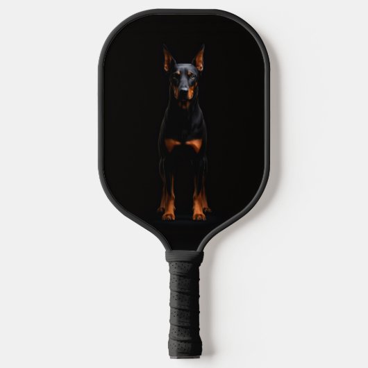 Black 4 Luxe Pickleball Paddle, Guardian Doberman Paddle (Voorkant)