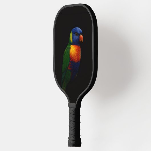 Black 4 Luxe Pickleball Paddle, Lorikeet Parrot Pickleball Paddle (Links)