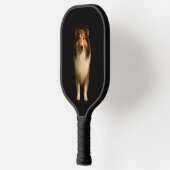 Black 4 Luxe Pickleball Paddle, Loyal Collie Dog Paddle (Links)