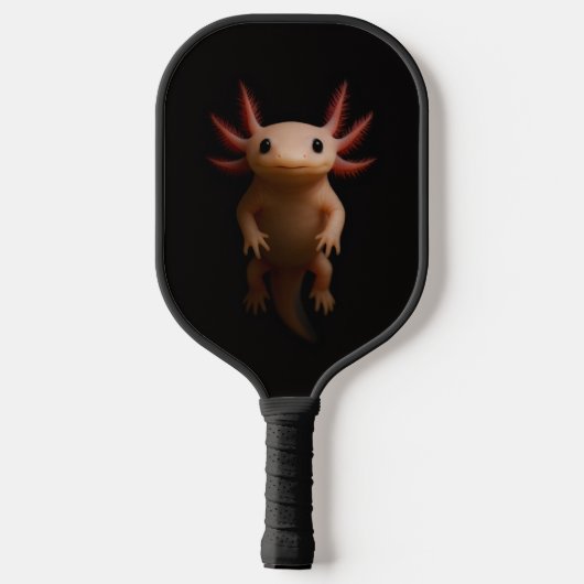Black 4 Luxe Pickleball Paddle, Mexican Axolotl Pickleball Paddle (Achterkant)
