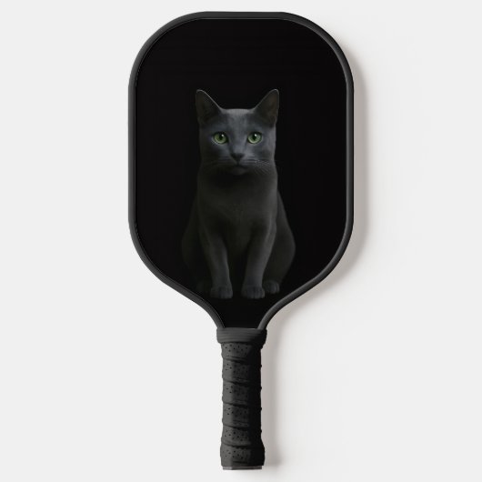 Black 4 Luxe Pickleball Paddle, Russian Blue Cat Paddle (Voorkant)