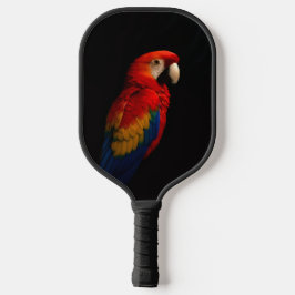 Black 4 Luxe Pickleball Paddle, Scarlet Parrot Paddle