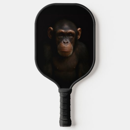 Black 4 Luxe Pickleball Paddle, Serene Chimpanzee Pickleball Paddle (Voorkant)