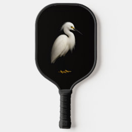 Black 4 Luxe Pickleball Paddle, Snowy Egret Paddle