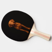 Black 4 Luxe ping pong paddle, Agile Vizsla Dog Tafeltennisbatje (Zijkant)