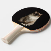 Black 4 Luxe ping pong paddle, Birmanese Cat Tafeltennisbatje (Voorkant Gekanteld)