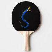 Black 4 Luxe ping pong paddle, Blue Ribbon Eel Tafeltennisbatje (Voorkant)