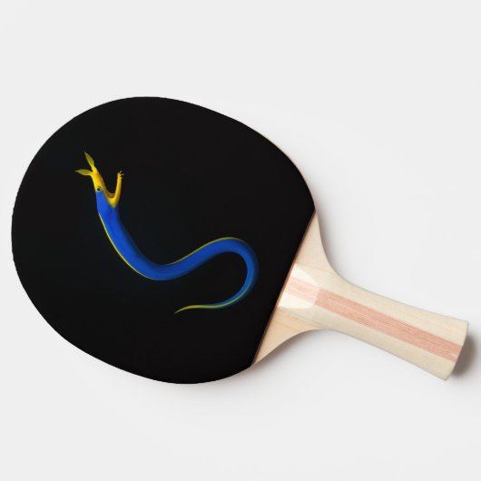Black 4 Luxe ping pong paddle, Blue Ribbon Eel Tafeltennisbatje (Zijkant)