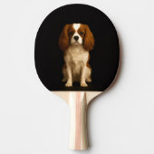 Black 4 Luxe ping pong paddle, Cavalier Spaniel Tafeltennisbatje (Voorkant)